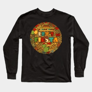 Fiesta cute mexico mexican party Long Sleeve T-Shirt